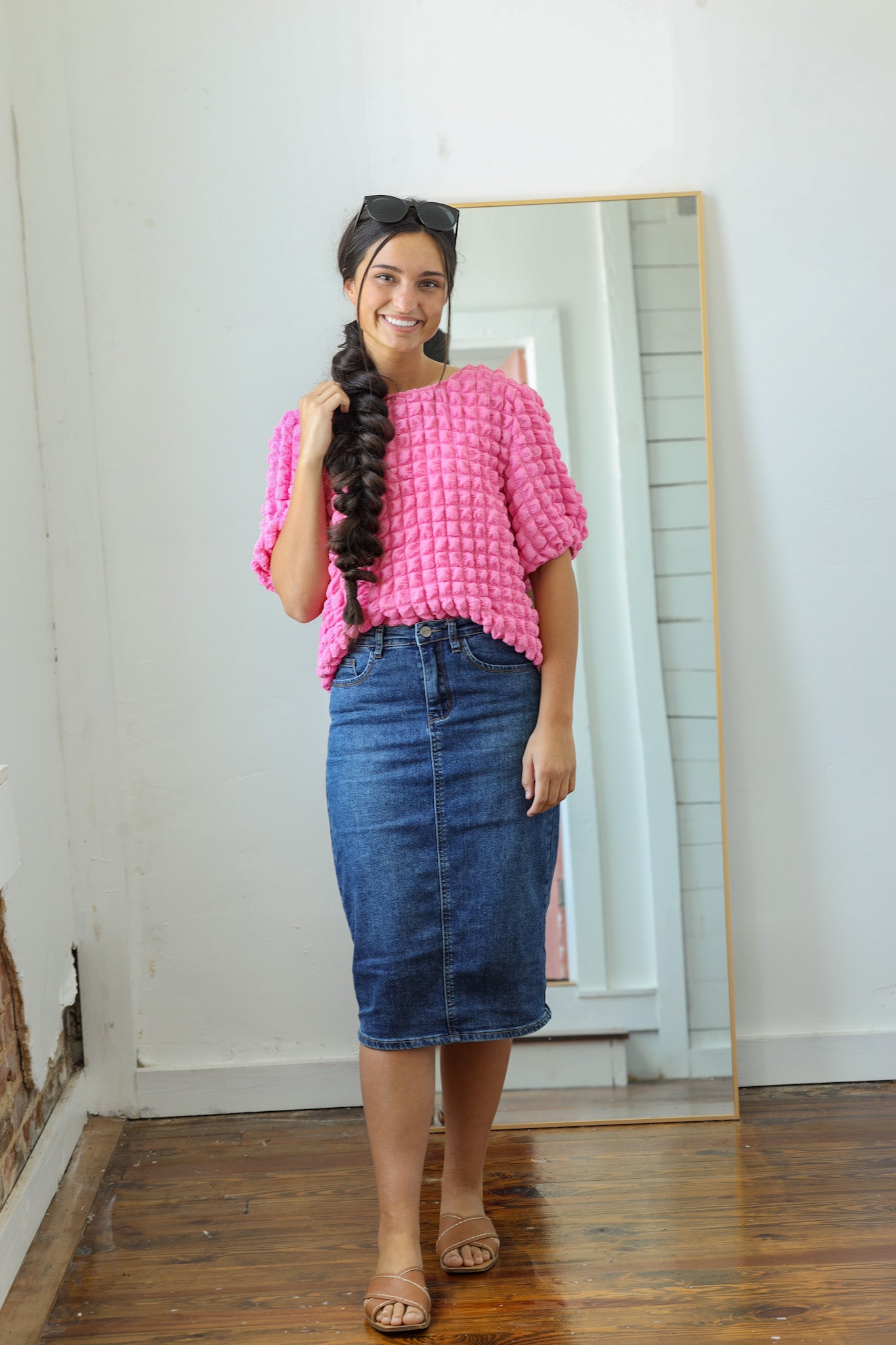 FOXEY Skirt”Diana” 40 Anna Denim Skirt - Dark – Ada Faye