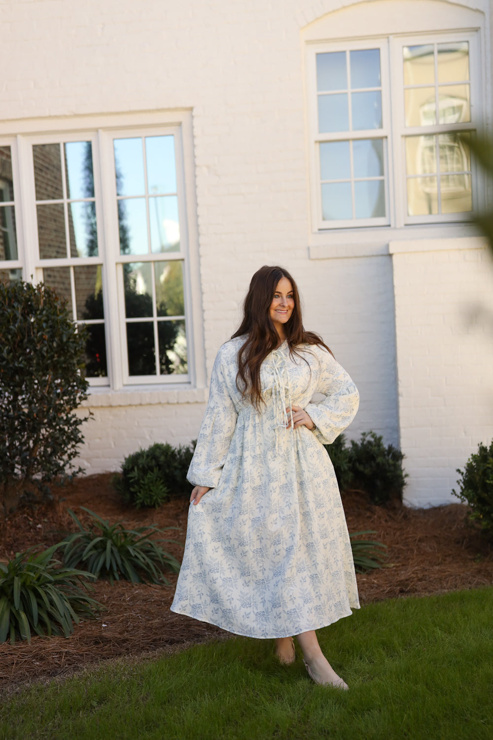 Ada Faye Bexley Dress - Blue Floral