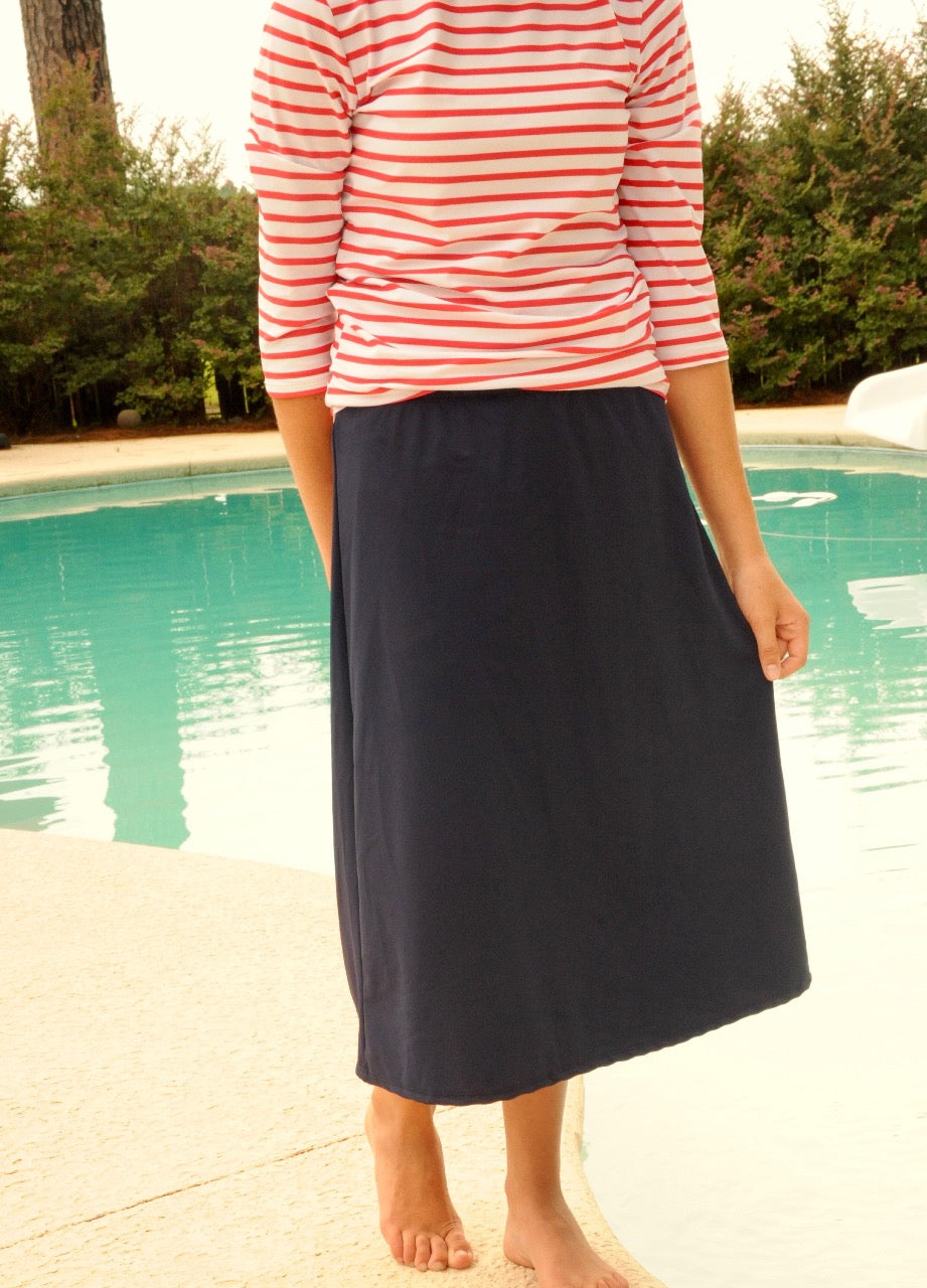 Ada Faye Swim/Athletic Skirt Navy