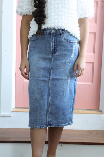 Addie Denim Skirt - Light