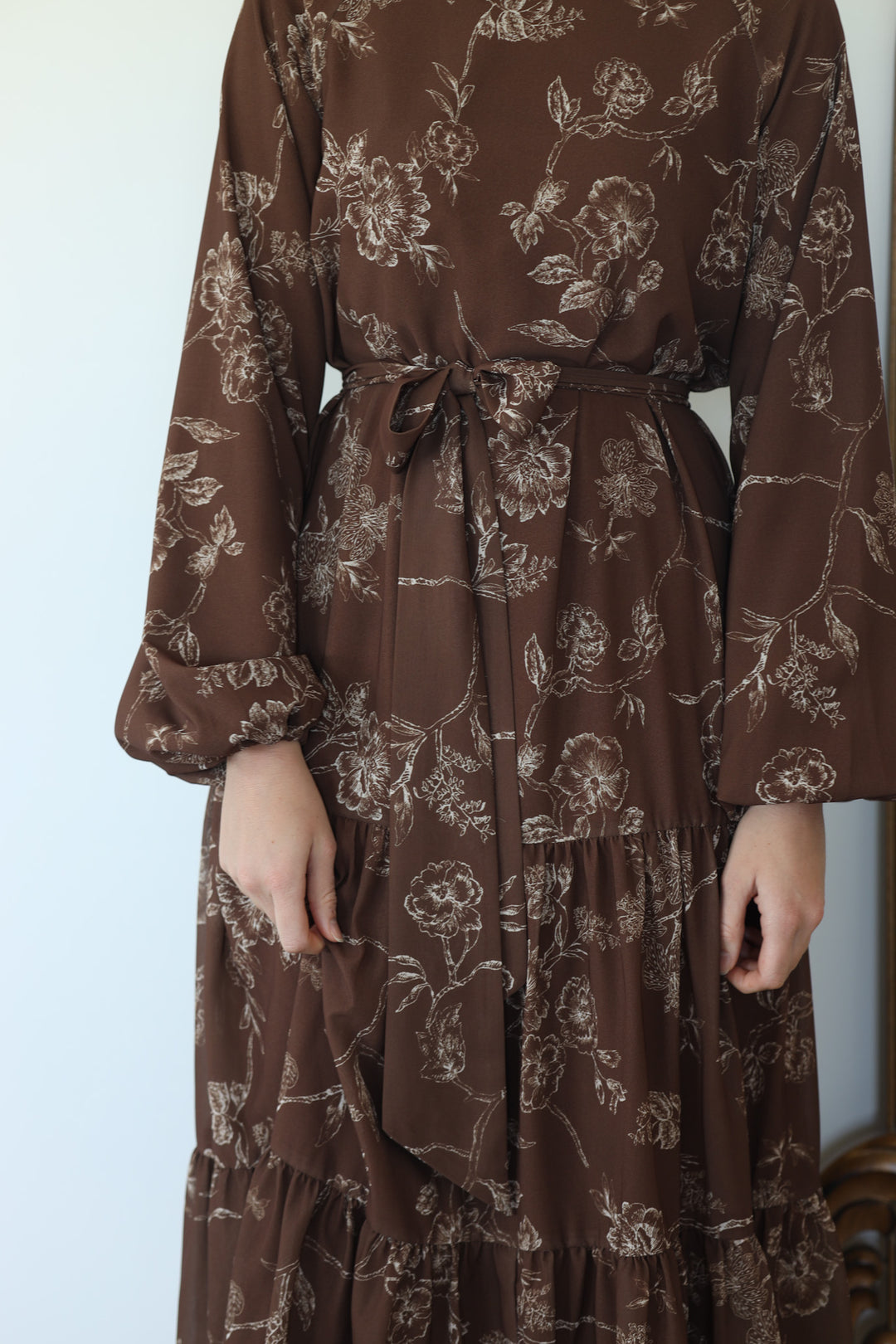 brown turtleneck bodycon dress Buy Ellu